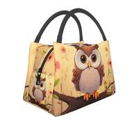 carino gufo borsa per il pranzo per donne uomini adulti isolato pranzo box riutilizzabile a prova di perdite pranzo tote bag grande capacità refrigeratore contenitore per alimenti portatile lunchbox