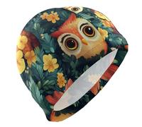 Carino Gufo Jungle Safari Style Nuotatori per gli Uomini Capelli Corti Impermeabile Nuotare per gli Uomini Protezione dei Capelli e Riduzione Della Resistenza Gorro de natación para Hombre