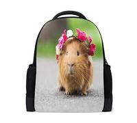 Carino Guinea Pig Viaggio Laptop Zaino Scuola Libro Borsa Wildflower Animale Causale Daypack Outdoor Business Escursionismo Zaini Campeggio Borse A Spalla Per Donne Uomini