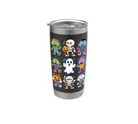 Carino Halloween Bambini Cartoon Ghost Zombie Vampire Skeleton Bicchiere termico in acciaio inox doppia parete