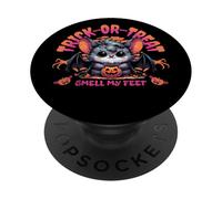Carino Halloween Bat Dolcetto o scherzetto Odora i miei piedi PopSockets PopGrip Adesivo