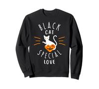 Carino Halloween Cat Lovers - Divertente gatto nero amore mamma gatto papà Felpa