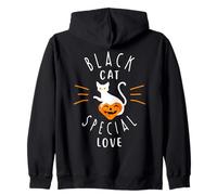 Carino Halloween Cat Lovers - Divertente gatto nero amore mamma gatto papà Felpa con Cappuccio