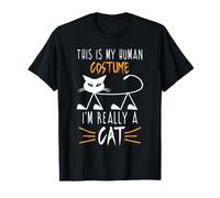 Carino Halloween Cat Lovers - Funny I'm Really A Cat Mom & Dad Maglietta