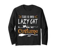 Carino Halloween Cat Lovers - My Lazy Cat Costume Cat Mom Dad Maglia a Manica