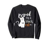 Carino Halloween Cat Lovers - Pretend I'm A Black Cat Mom Dad Felpa