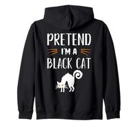 Carino Halloween Cat Lovers - Pretend I'm A Black Cat Mom Dad Felpa con Cappuccio