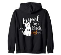 Carino Halloween Cat Lovers - Pretend I'm A Black Cat Mom Dad Felpa con Cappuccio
