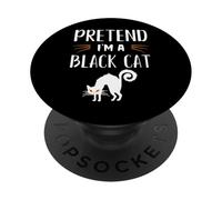 Carino Halloween Cat Lovers - Pretend I'm A Black Cat Mom Dad PopSockets PopGrip Adesivo
