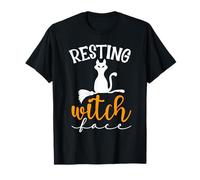 Carino Halloween Cat Lovers - Resting Witch Face Cat Mom & Dad Maglietta