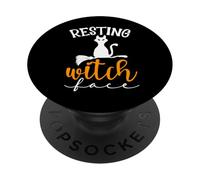Carino Halloween Cat Lovers - Resting Witch Face Cat Mom & Dad PopSockets PopGrip Adesivo