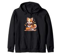 Carino Halloween Corgi Cane Zucca Costume Corgi Halloween Felpa con Cappuccio