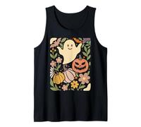 Carino Halloween Fantasma Zucca Floreale Camicia Autunno Spooky Stag Canotta
