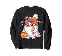 Carino Halloween Fantasma Zucca Latte Boo Beanie Retro Cartoon Felpa
