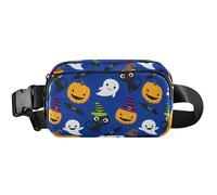 Carino Halloween gatto blu donna marsupio impermeabile marsupio carino borsa a tracolla carino gatto di Halloween blu, 20,3 x 13,5 x 5,8 cm, divertente carino, gatto di Halloween blu, 20,3 x 13,5 x