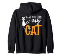 Carino Halloween gatto umorismo - Hai visto il mio gatto mamme e papà Felpa con Cappuccio