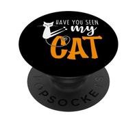 Carino Halloween gatto umorismo - Hai visto il mio gatto mamme e papà PopSockets PopGrip Adesivo
