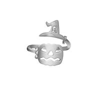 Carino Halloween Ghost Witch Broom Style Finger Ring Party Cosplay Accessori Cappello da Strega in Argento Elegante e Popolare Practical Design