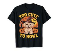 Carino Halloween Labrador Retriever Dog Puppy Witches Hat Maglietta