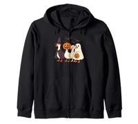 Carino Halloween Oca Strega Zucca Mummia e Fantasma Felpa con Cappuccio