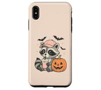 Carino Halloween Raccoon Indossare Baseball Cap Boba Pumpkin Custodia per iPhone XS Max