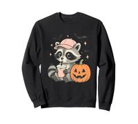 Carino Halloween Raccoon Indossare Baseball Cap Boba Pumpkin Felpa