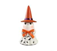 Carino Halloween Spectre Resina Strega Figurine con Cappello Mago,