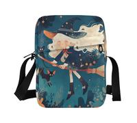 Carino Halloween Witch Girl messenger borse per le donne Borsa Crossover Crossover Borsa a tracolla Borsa a tracolla Borsa a tracolla Regolabile per Outdoor Daily