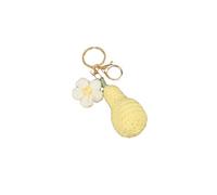 Carino Handmade Tessitura Portachiavi Fragola Fiore di Ciliegio Portachiavi Frutta Portachiavi Donne Ragazze Borsa Borsa Accessori Auto, Pear, Metallo Plastica