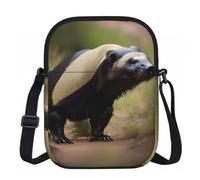 Carino Honey Badger Stampa Piccola Borsa A Tracolla Per Le Donne Impermeabile Del Telefono Borsa Con Cinghia Regolabile Per Il Lavoro Di Viaggio