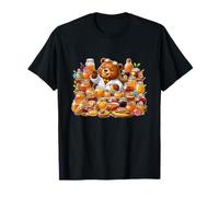 Carino Honey Bear Scienziato Circondato da Miele Vasetti Maglietta