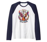Carino I ROCK THE SPECTRUM Autismo Papà Pace Amore Unico I Maglia con Maniche Raglan