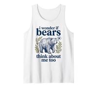 Carino I Wonder If Bears Think About Me Too Orso Grafica Canotta