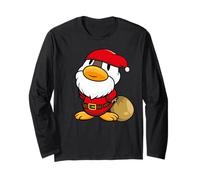 Carino Il Piccolo Babbo Natale Anatra per Natale Maglia a Manica