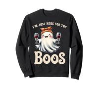 Carino I'm Just Here for The Boos Ghost Booze Bere Ghost Felpa