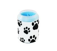 Carino impronte di zampe nere riutilizzabili rondella per zampe di cane morbide setole in silicone forniture per la toelettatura dei piedi per cani di piccola taglia media e razze di gatti