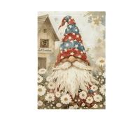 Carino Independence Day Gnome piccole bandiere all'aperto decorativo colorato banner per la decorazione del portico 28x40 double sided
