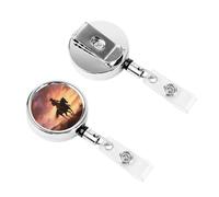 Carino infermiera bobina Cowboy West retrattile infermiera porta badge con clip a coccodrillo ID ID badge clip per ufficio medico infermiera
