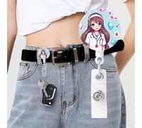 Carino infermiera stampa porta badge retrattile ID nome badge infermiera bobina clip carino carta d'identità porta badge per uomini donne