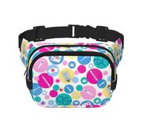 Carino infermiere stampa elegante e pratico marsupio regolabile, perfetto per viaggi e attività all'aperto, Nero , Taglia unica