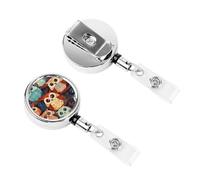 Carino infermieristica bobina Anime gufo retrattile infermiera badge titolare con coccodrillo clip ID nome badge clip per ufficio medico infermiera