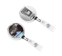 Carino infermieristica bobina ippopotamo retrattile infermiera badge titolare con coccodrillo clip ID nome badge clip per ufficio medico infermiera