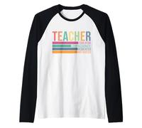 Carino Insegnante educatore motivato - Ritorno a Scuola Insegnante Maglia con Maniche Raglan