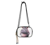 Carino ippopotamo rabbia borsa a tracolla da donna comoda con tracolla regolabile borsa per cellulare Fai una passeggiata