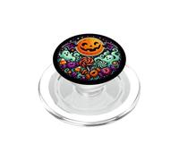 Carino Jack O Lanterna Luna Retro Halloween pipistrelli fantasmi PopSockets PopGrip per MagSafe