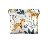 Carino Jungle Leopard Bianco Moda Donne In Pelle Coin Purse Unico Mini Cambiamento Portafoglio Tasca Della Moneta per le Donne Bolsa pequena para monedas