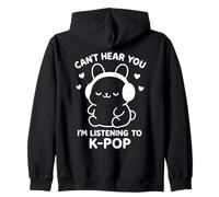 Carino K-Pop Bunny Cuffie Camicia Divertente Coreano Musica Fandom Felpa con Cappuccio
