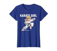 Carino Karate Kid - Ragazza Arti Marziali Maglietta, Donna, Blu Reale, S