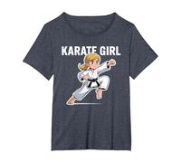 Carino Karate Kid - Ragazza Arti Marziali Maglietta, Donna Plus-Size, Pervinca, 3X