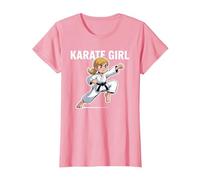 Carino Karate Kid - Ragazza Arti Marziali Maglietta, Donna, Rosa, XL